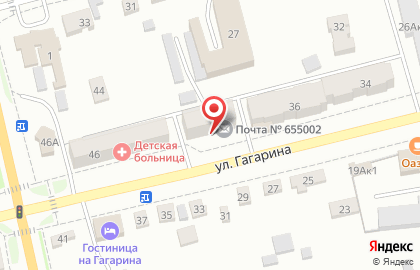 Салон-парикмахерская Сияние на улице Гагарина на карте