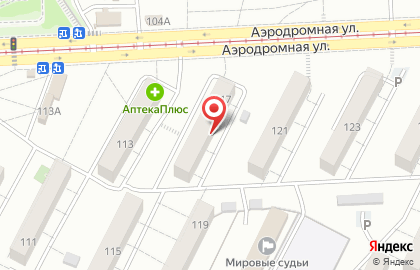 Пеликан на Аэродромной улице на карте