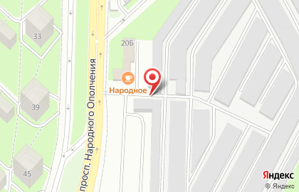 Шиномонтажная мастерская на проспекте Народного Ополчения, 20 к3 на карте