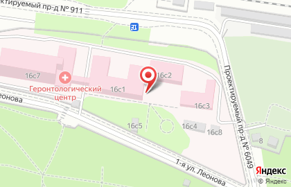 Мосветклиника на улице Леонова 1-я на карте