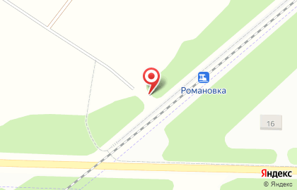 Романовка, железнодорожная станция на карте