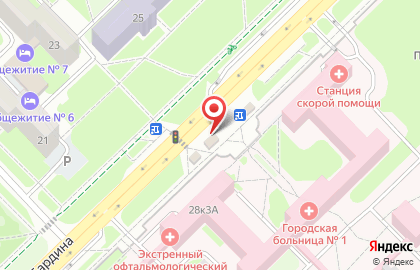 Продуктовый магазин в Новокузнецке на карте