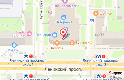 Торговый центр Нарва & Путиловский на Ленинском проспекте на карте
