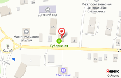 Аптека Губернская на улице Гагарина в Кадый на карте