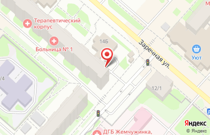 Парикмахерская Ника на Заречной улице на карте