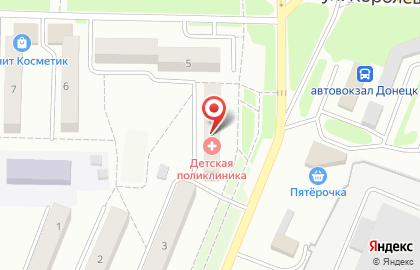 Детская поликлиника в Ростове-на-Дону на карте