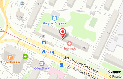 Мясной магазин Союз на улице Антона Петрова на карте