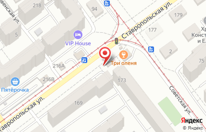 Киоск по продаже хлебобулочных изделий Самарский хлеб на Ставропольской улице на карте