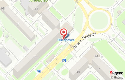 Сеть супермаркетов Райцентр на проспекте Победы на карте