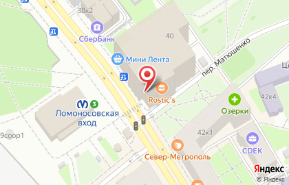 Ресторан быстрого питания KFC на улице Бабушкина на карте