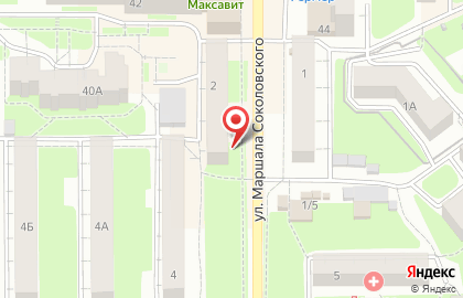 Магазин автозапчастей Автомаркет на улице Маршала Соколовского на карте