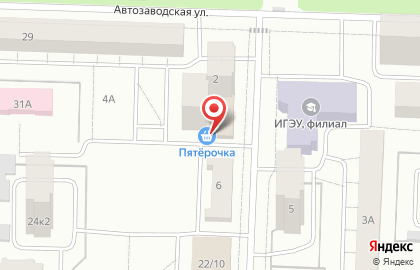 Супермаркет Пятёрочка на улице Белинского на карте
