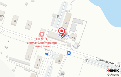 Супермаркет Западный Континент на ​Транспортной на карте