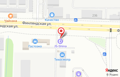 Шиномонтажная мастерская JS-Shina на Финляндской улице на карте