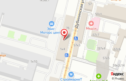 Транспортная компания Такси Т+ на Дубининской улице на карте