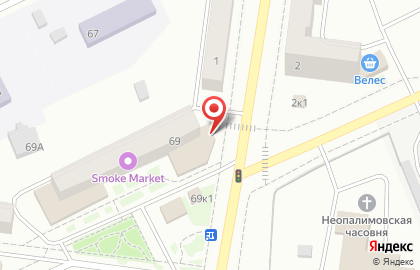 Супермаркет Метрополис на Чернореченской улице на карте