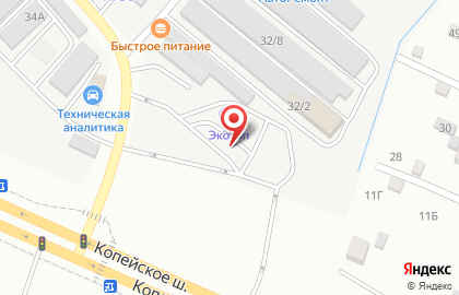 Автомобильная заправочная станция ЭКОтоп на Копейском шоссе на карте