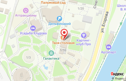 Киоск по продаже сувениров в Центральном районе на карте