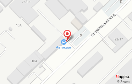 СТО АвтоКласс в Пролетарском проезде на карте