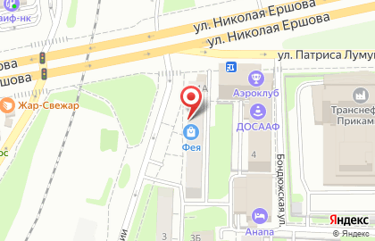 Магазин тканей Фея на улице Красной Позиции на карте