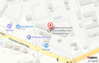 Муниципальное унитарное автотранспортное предприятие г. Ставрополя на карте