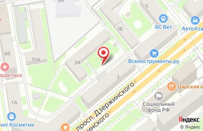 ТЕЛЕГА на проспекте Дзержинского на карте