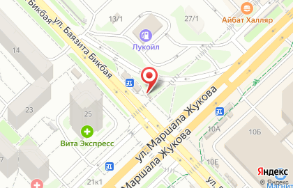 Киоск по продаже печатной продукции Уфа-печать на улице Маршала Жукова на карте