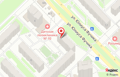 Продуктовый магазин Звениговские колбасы на улице Юлиуса Фучика на карте