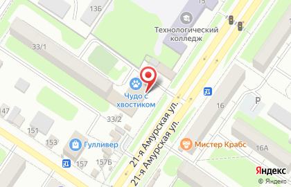 Служба доставки DPD на 21-ой Амурской улице на карте