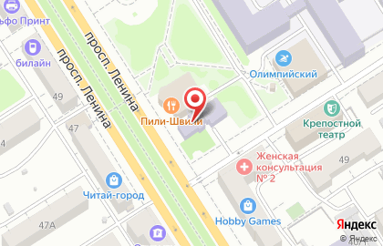 Банкомат Левобережный на проспекте Ленина, 44а на карте