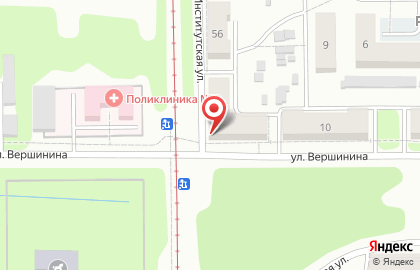 Аптека Социальная на улице Вершинина на карте