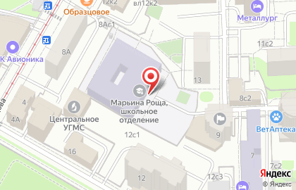 Школа Марьина Роща им. В.Ф. Орлова с дошкольным отделением в Марьиной роще на карте