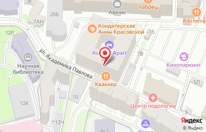 Ресторан Kwakker на улице Академика Павлова на карте