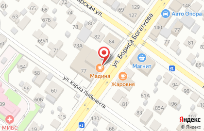Продуктовый магазин в Новосибирске на карте