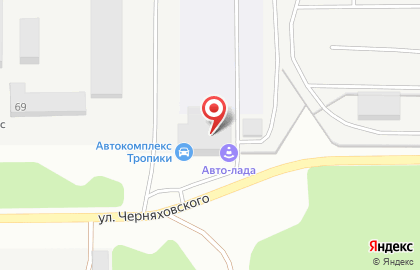 Автодром Авто-лада на улице Черняховского на карте