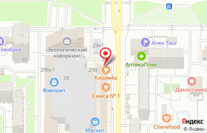Кафе Кишмиш в Ново-Савиновском районе на карте