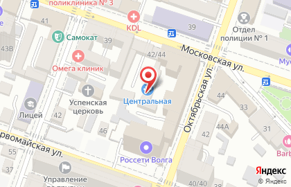 Ветеринарная клиника Центральная на Московской улице на карте