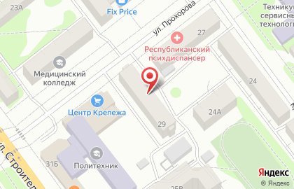 Продуктовый магазин Удача на улице Прохорова на карте