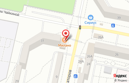 Пиццерия и суши-бар Милано на улице Механизаторов на карте