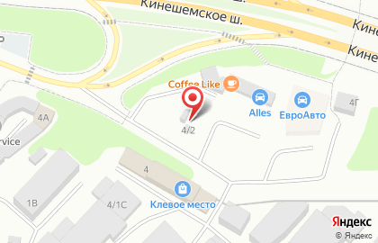 Автостоянка в Костроме на карте