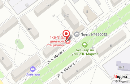 Городская клиническая больница №5 на улице К.Маркса на карте