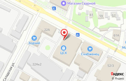 Торговая компания Строй12 на Складской улице на карте