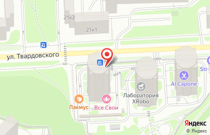 Персона Lab на улице Твардовского на карте