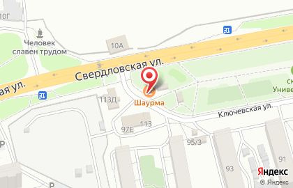 Кафе быстрого питания на Свердловской улице на карте