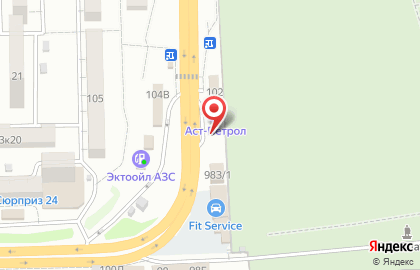 АЗС Аст-Петрол на улице Софьи Перовской на карте