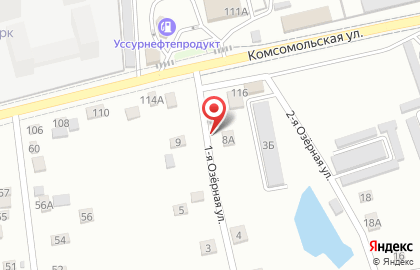 Магазин автозапчастей для КАМАЗ на 1-ой Озёрной улице на карте