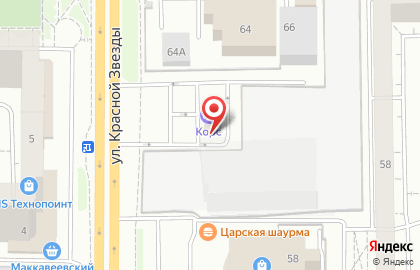 АЗС Мотор Сервис Центр на улице Красной Звезды на карте