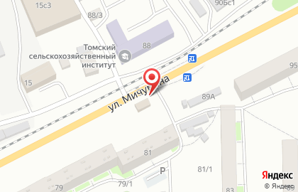 Продуктовый магазин Каспий в переулке Мичурина на карте