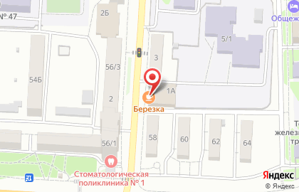 Кафе-столовая Березка на Транспортной улице на карте