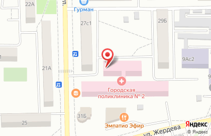 Городская студенческая поликлиника в Октябрьском районе на карте